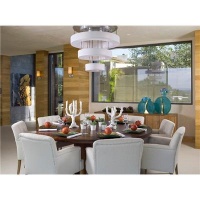 Light Contemporary Dining Room by Lori Dennis