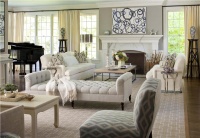 Elegant Transitional Living Room by Lauren Muse