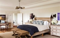 Relaxing Transitional Bedroom by Trip Haenisch