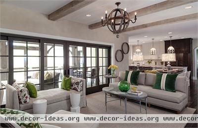 Sunny Transitional Living Room by Jamie Beckwith