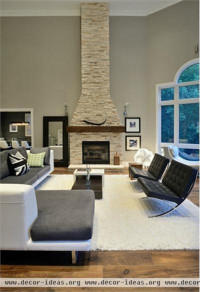 Open Contemporary Living Room by Nathalie Tremblay