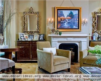 Classic Traditional Living Room by Linda Merrill