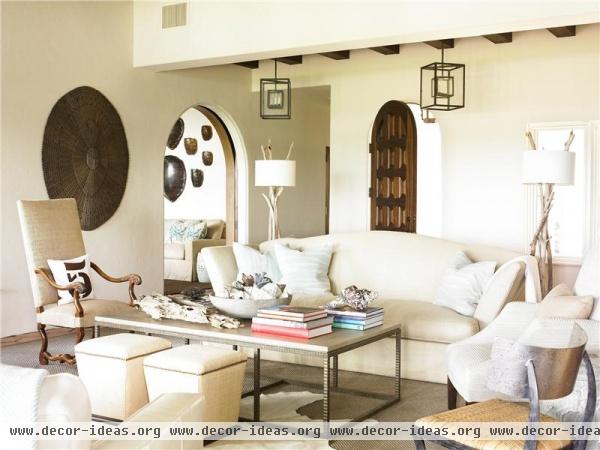 Homey Transitional Living Room by Carter Kay