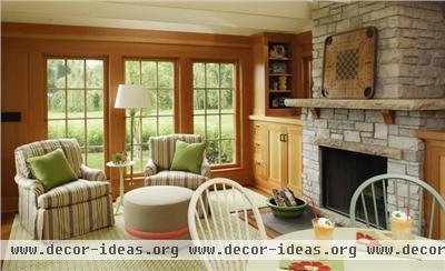 Cozy Country/Rustic Family Room by Lisa Peck