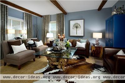 Relaxing Transitional Living Room by Jane Lockhart