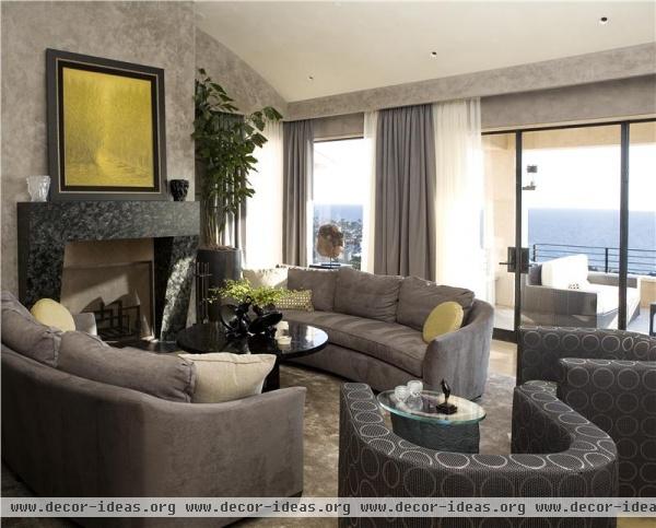 Elegant Contemporary Living Room by Nadia Elgrably