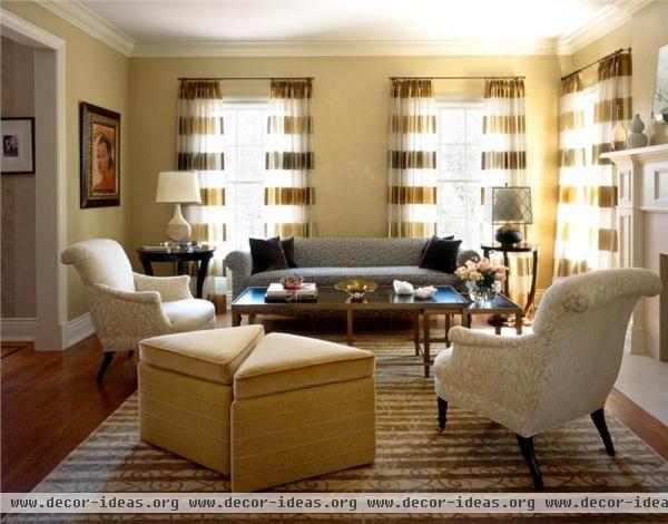 Elegant Transitional Living Room by Diane Paparo