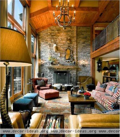 Homey Country/Rustic Living Room by Barbara Eberlein