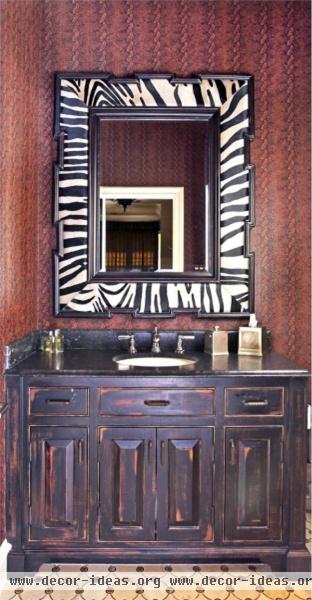 Dark Traditional Bathroom by Rhonda Vandiver-White