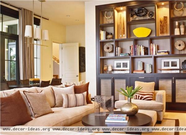 Homey Transitional Living Room by Deborah Wecselman