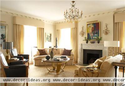 Elegant Traditional Living Room by Barry Goralnick