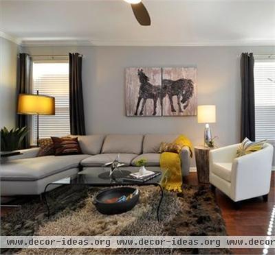 Casual Contemporary Living Room by Komal Sheth