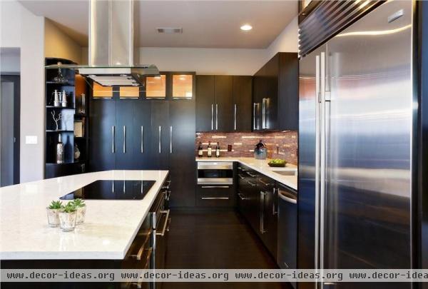 Dark Contemporary Kitchen by Allison Jaffe