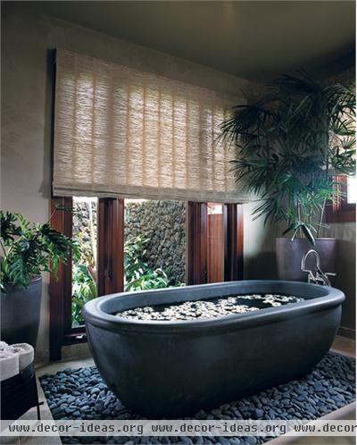 Dark Contemporary Bathroom by Gina Willman