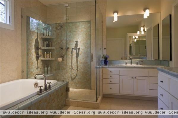 Open Contemporary Bathroom by Mark Cravotta