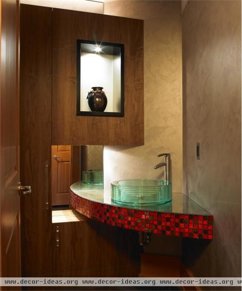 Dramatic Contemporary Bathroom by Ines Hanl