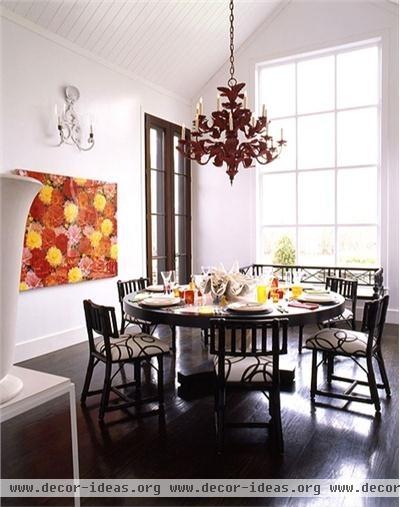 Airy Transitional Dining Room by John Barman