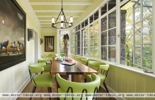 Casual Country/Rustic Dining Room by Jed Johnson Associates