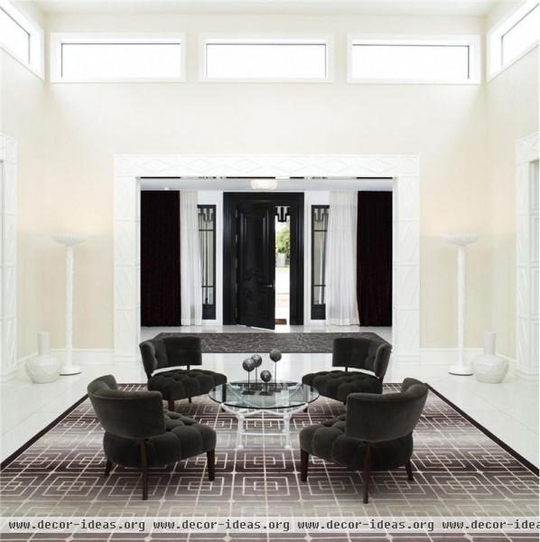 Elegant Contemporary Foyer by Jamie Herzlinger