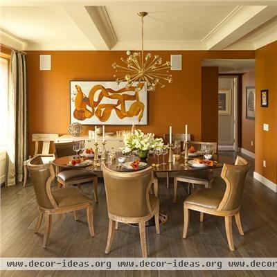 Dramatic Contemporary Dining Room by Jed Johnson Associates