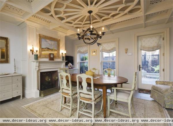 Cozy Traditional Dining Room by Karen Watson