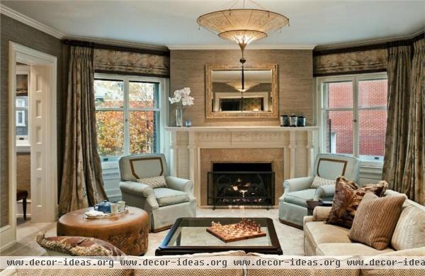 Homey Transitional Living Room by Barbara Eberlein