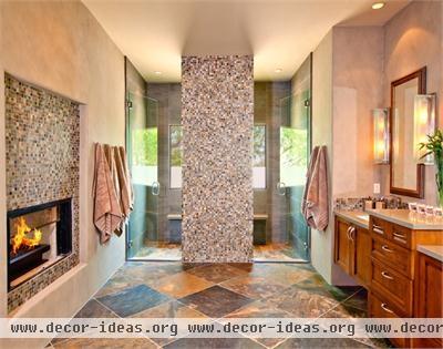 Open Contemporary Bathroom by Lori Carroll