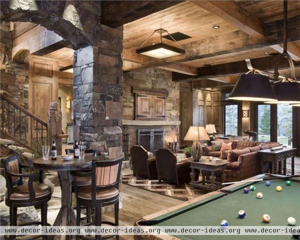 Cozy Country/Rustic Game Room by Jerry Locati