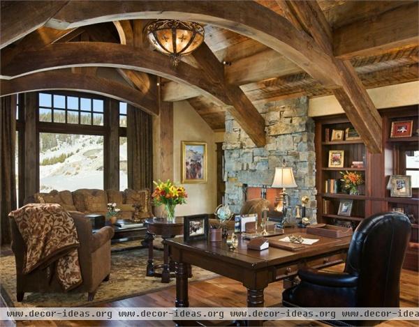 Open Country/Rustic Home Office by Jerry Locati