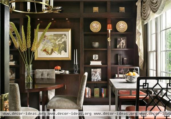 Cozy Contemporary Library by Jo Ann Alston, CID, Allied ASID