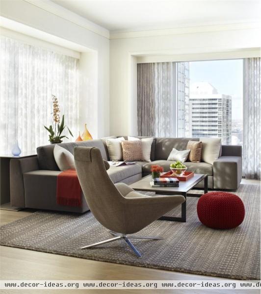 Sunny Contemporary Living Room by Jessica Lagrange