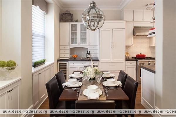 Cozy Traditional Dining Room by Scott Hirshson