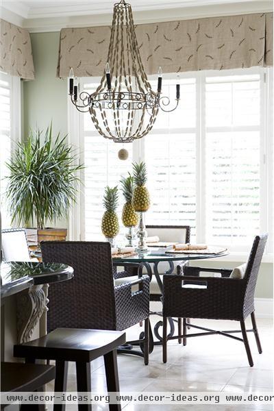 Casual Transitional Dining Room by Jeffrey and Deborah Fisher