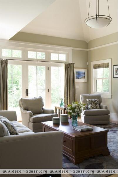 Sunny Transitional Living Room by Celi St.Onge