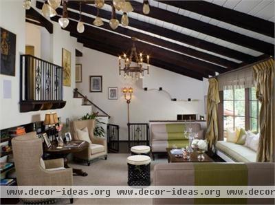 Homey Transitional Living Room by Lori Dennis