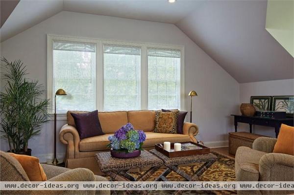 Sunny Traditional Family Room by Barbara Feinstein