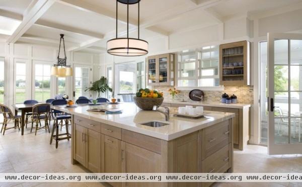 Light Transitional Kitchen by Jed Johnson Associates