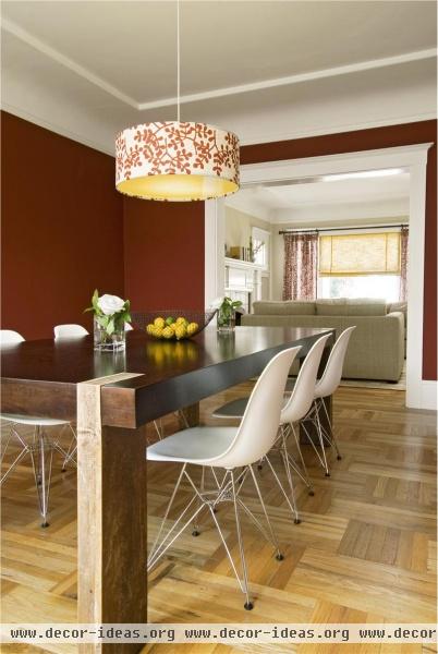 Open Transitional Dining Room by Jennifer Jones