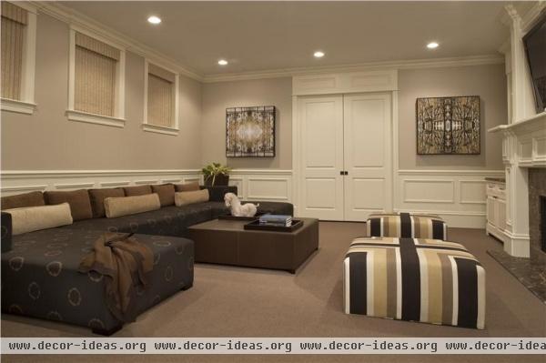 Classic Contemporary Media Room by Michael Abrams