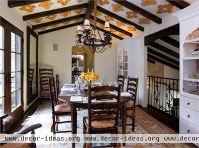 Cozy Transitional Dining Room by Lori Dennis