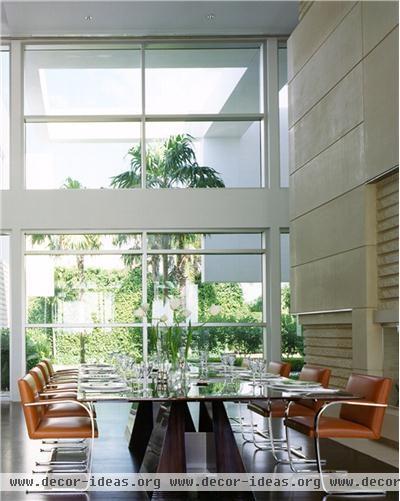 Open Transitional Dining Room by Thomas Mojo & Mark Stumer