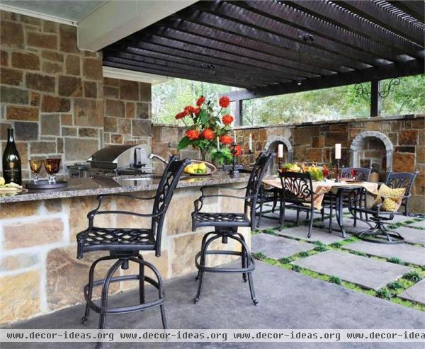 Dark Country/Rustic Outdoor Kitchen by Cindy Aplanalp