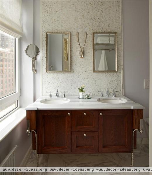 Light Transitional Bathroom by Guillaume Gentet