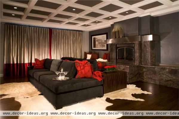 Dramatic Contemporary Media Room by Heather Soto