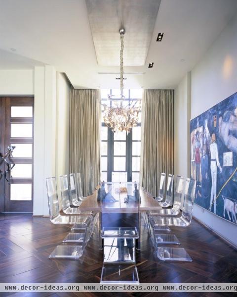 Elegant Contemporary Dining Room by Jamie Herzlinger