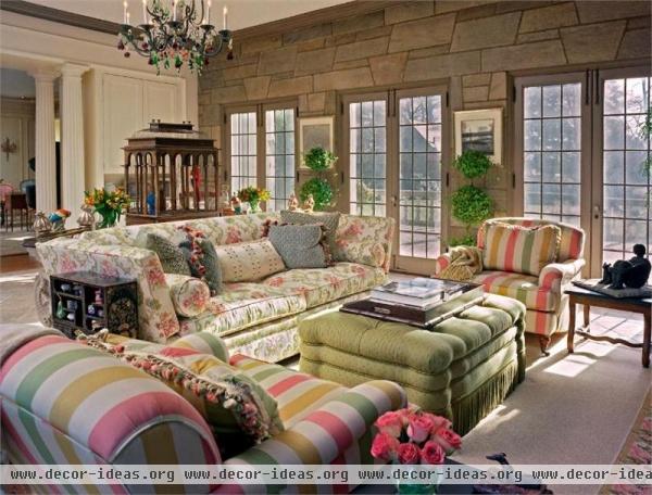 Homey Traditional Living Room by Barbara Eberlein