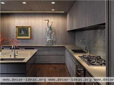 Dark Contemporary Kitchen by Gary Lee