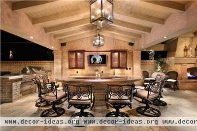 Stately Transitional Outdoor Kitchen by Garett Mccorkle