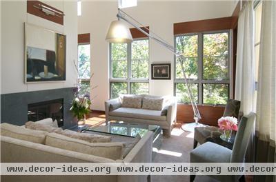 Open Contemporary Living Room by Margaret Carter