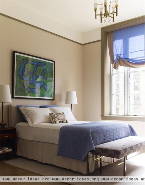 Sunny Transitional Bedroom by Gideon Mendelson